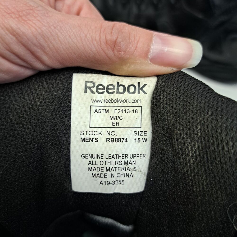 Reebok Rapid Response RB 8" Comp Toe Tactical Combat Boot Men’s Size 15W Black - Picture 6 of 7